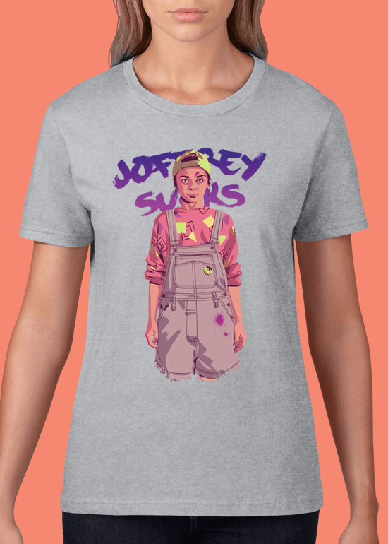 Mike Wrobel Shop 80/90s Thrones A. Strk T Shirt Woman Heather Grey Small Medium Large X-Large 2X-Large