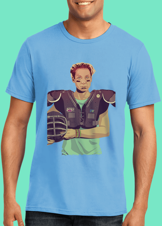 Mike Wrobel Shop 80/90s Thrones Brien T Shirt Man Light Blue Small Medium Large X-Large 2X-Large