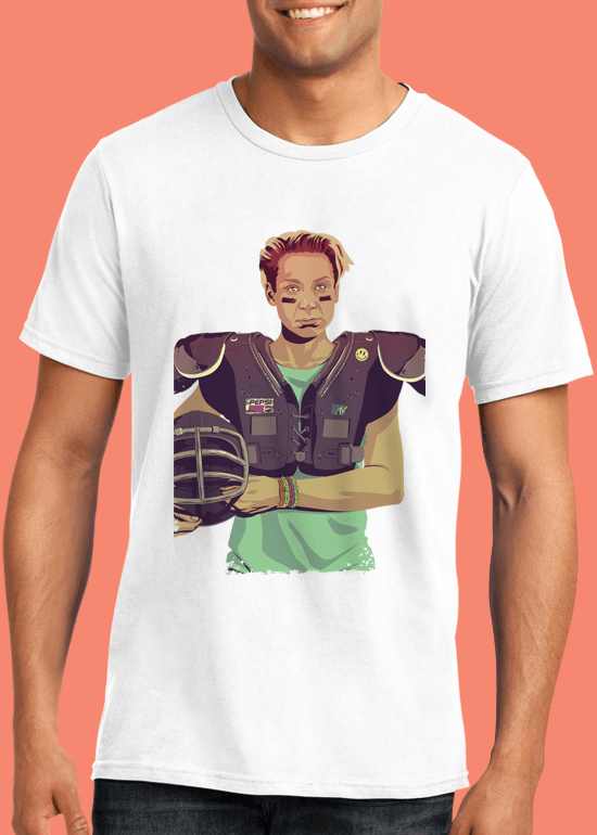 Mike Wrobel Shop 80/90s Thrones Brien T Shirt Man White Small Medium Large X-Large 2X-Large