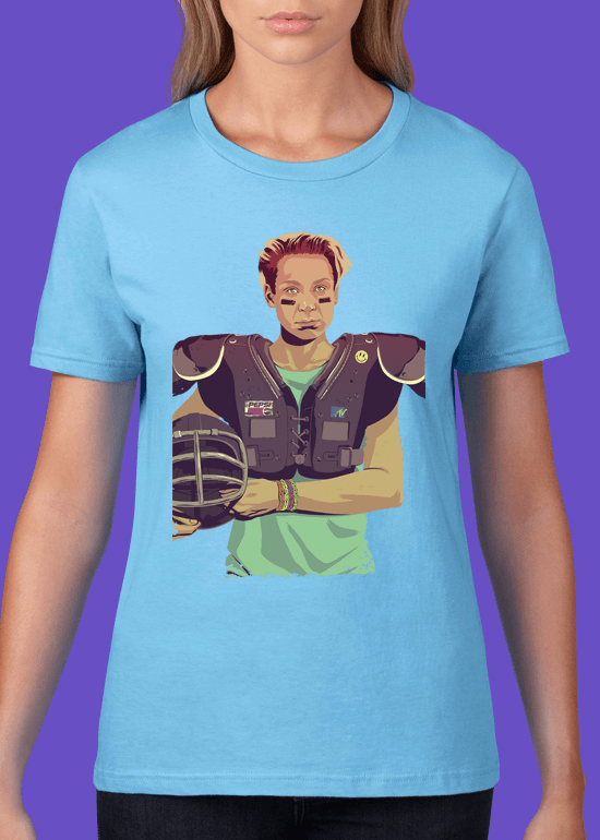 Mike Wrobel Shop 80/90s Thrones Brien T Shirt Woman Light Blue Small Medium Large X-Large 2X-Large