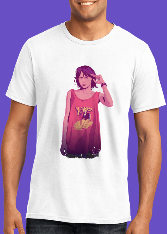 Mike Wrobel Shop 80/90s Thrones Brn Strk T Shirt Man White Small Medium Large X-Large 2X-Large