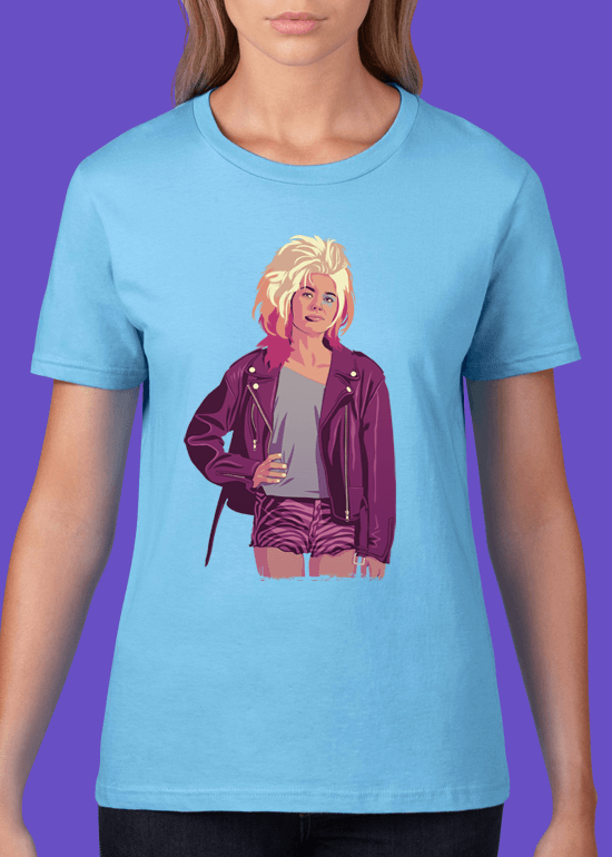 Mike Wrobel Shop 80/90s Thrones Crcei L. T Shirt Woman Light Blue Small Medium Large X-Large 2X-Large