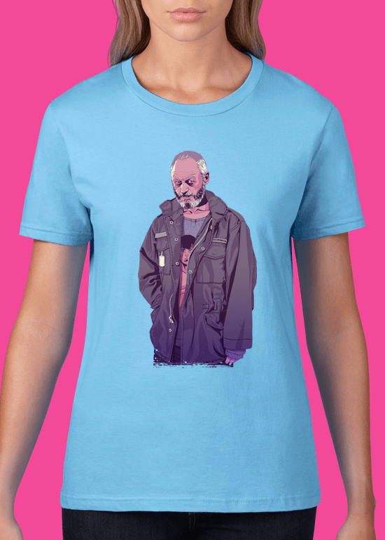 Mike Wrobel Shop 80/90s Thrones D. Sea T Shirt Woman Light Blue Small Medium Large X-Large 2X-Large