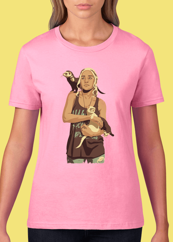 Mike Wrobel Shop 80/90s Thrones Danars Targrn T Shirt Woman Charity Pink Small Medium Large X-Large 2X-Large