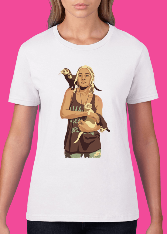 Mike Wrobel Shop 80/90s Thrones Danars Targrn T Shirt Woman White Small Medium Large X-Large 2X-Large