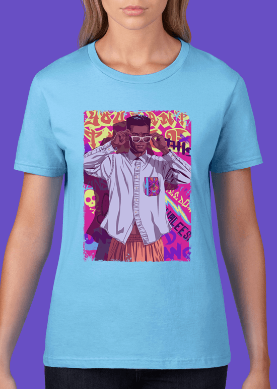 Mike Wrobel Shop 80/90s Thrones G. Wrm T Shirt Woman Light Blue Small Medium Large X-Large 2X-Large