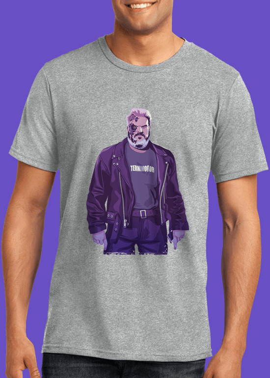 Mike Wrobel Shop 80/90s Thrones Hodr T Shirt Man Heather Grey Small Medium Large X-Large 2X-Large