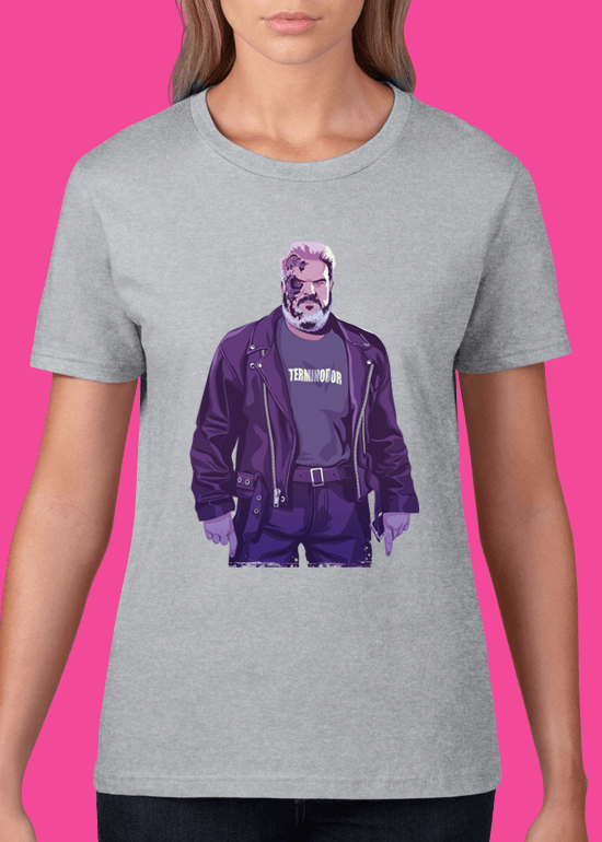 Mike Wrobel Shop 80/90s Thrones Hodr T Shirt Woman Heather Grey Small Medium Large X-Large 2X-Large