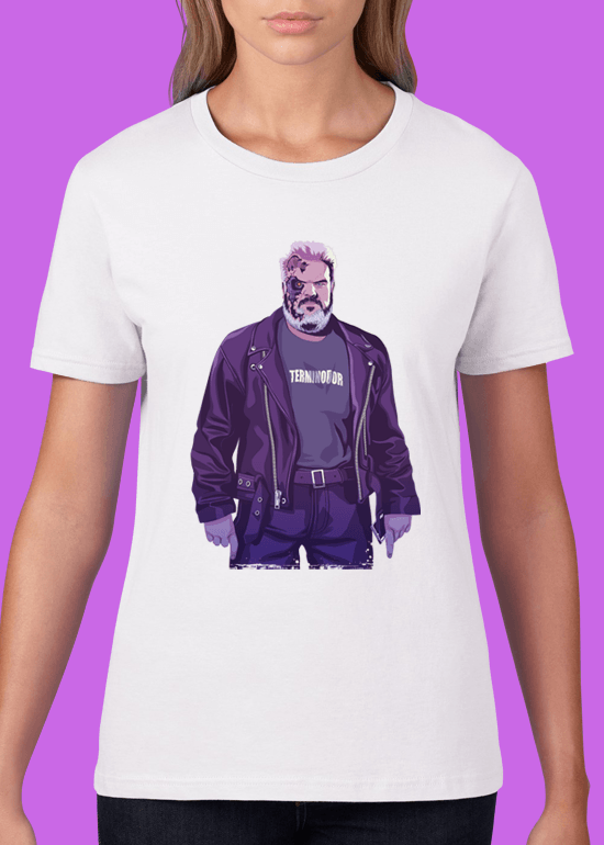 Mike Wrobel Shop 80/90s Thrones Hodr T Shirt Woman White Small Medium Large X-Large 2X-Large