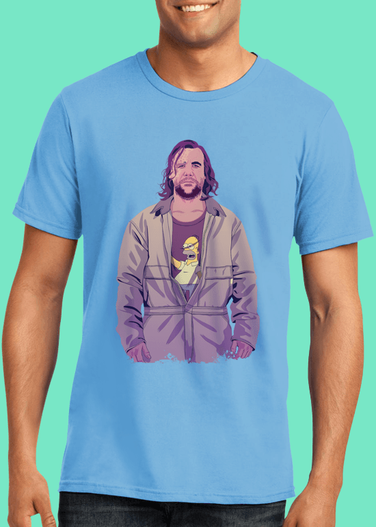 Mike Wrobel Shop 80/90s Thrones Hound T Shirt Man Light Blue Small Medium Large X-Large 2X-Large