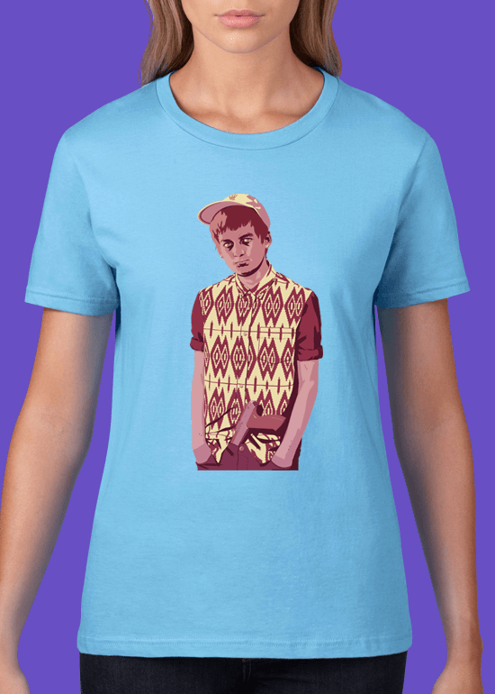 Mike Wrobel Shop 80/90s Thrones Joff B. T Shirt Woman Light Blue Small Medium Large X-Large 2X-Large