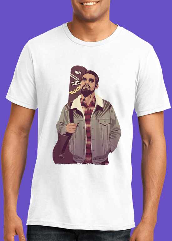 Mike Wrobel Shop 80/90s Thrones K. Drog T Shirt Man White Small Medium Large X-Large 2X-Large