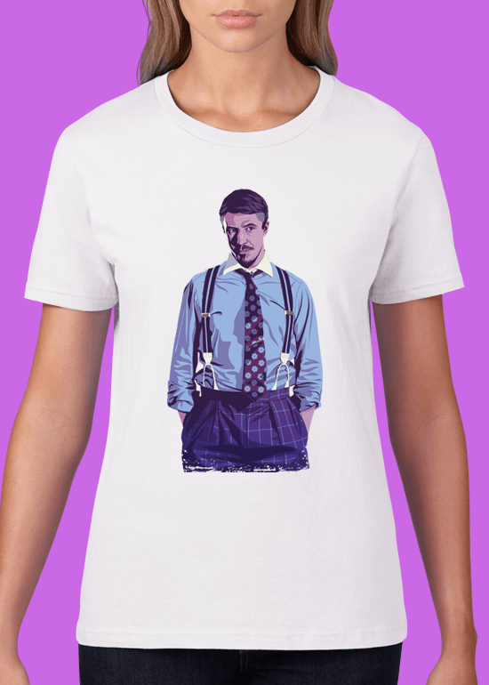 Mike Wrobel Shop 80/90s Thrones Littlefinger T Shirt Woman White Small Medium Large X-Large 2X-Large