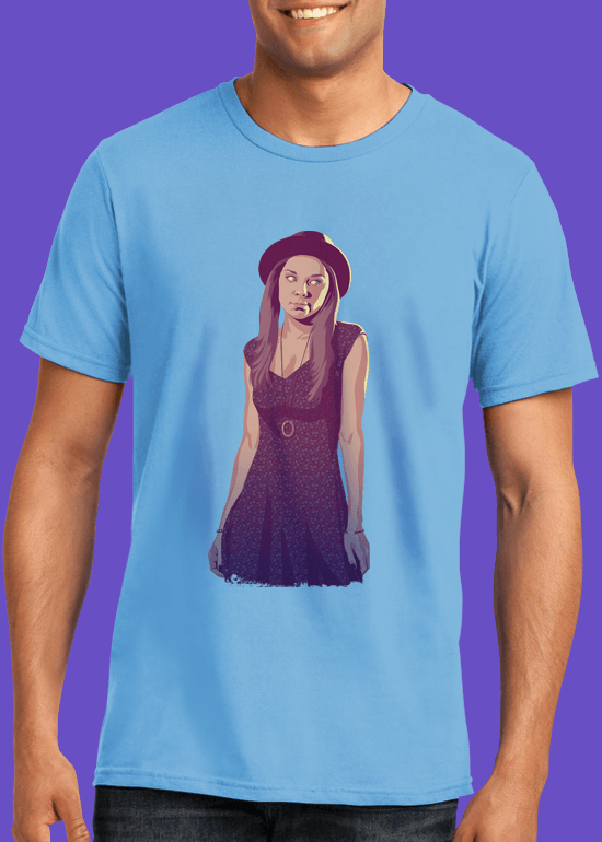 Mike Wrobel Shop 80/90s Thrones Marge Tyrl T Shirt Man Light Blue Small Medium Large X-Large 2X-Large