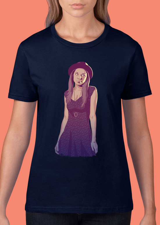 Mike Wrobel Shop 80/90s Thrones Marge Tyrl T Shirt Woman Navy Blue Small Medium Large X-Large 2X-Large