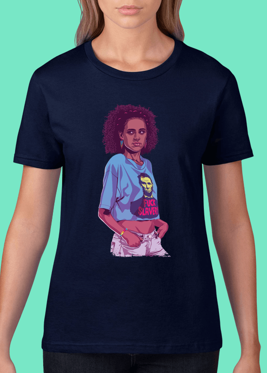 Mike Wrobel Shop 80/90s Thrones Missn T Shirt Woman Navy Blue Small Medium Large X-Large 2X-Large