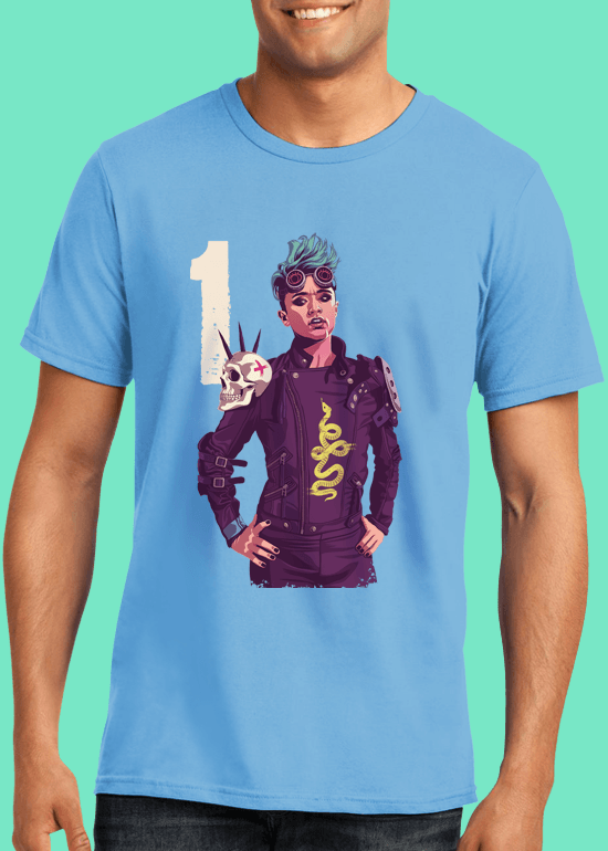 Mike Wrobel Shop 80/90s Thrones O. Sand #1 T Shirt Man Light Blue Small Medium Large X-Large 2X-Large