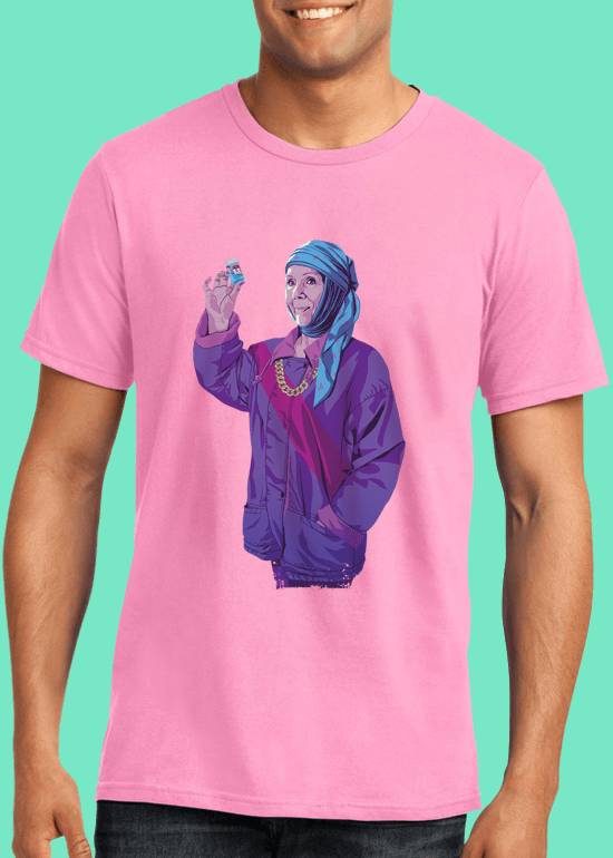 Mike Wrobel Shop 80/90s Thrones O. Tyrl T Shirt Man Charity Pink Small Medium Large X-Large 2X-Large