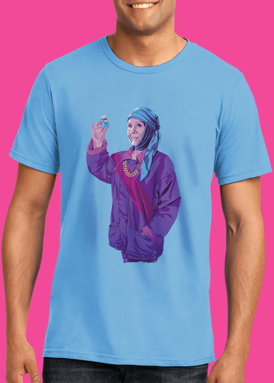 Mike Wrobel Shop 80/90s Thrones O. Tyrl T Shirt Man Light Blue Small Medium Large X-Large 2X-Large