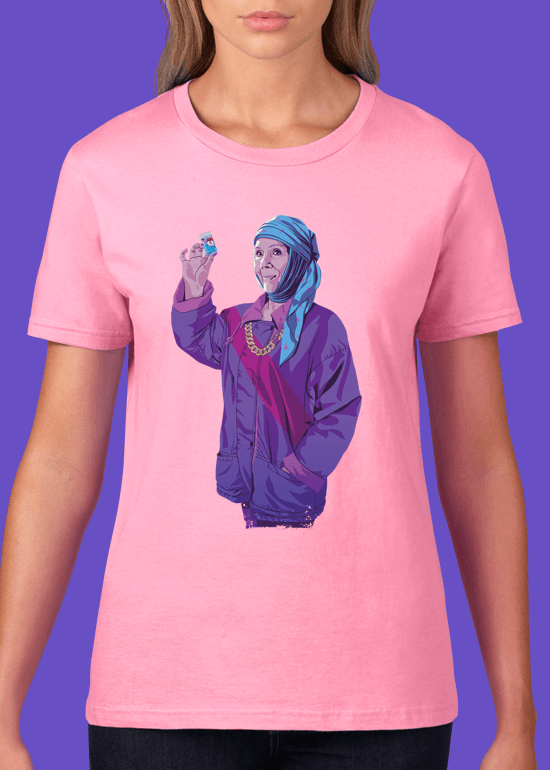 Mike Wrobel Shop 80/90s Thrones O. Tyrl T Shirt Woman Charity Pink Small Medium Large X-Large 2X-Large