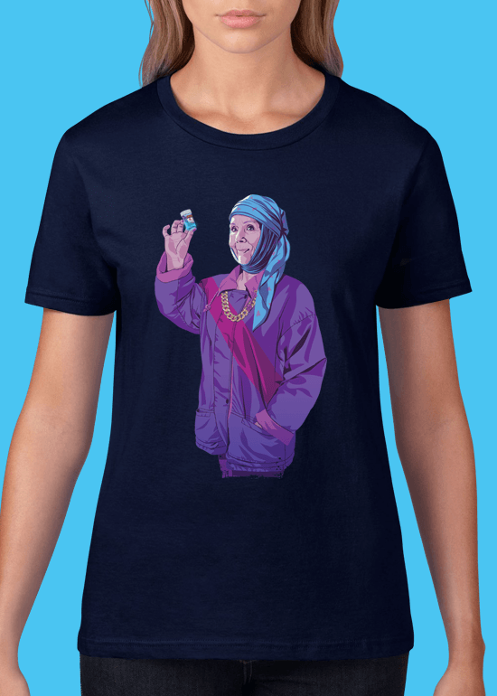 Mike Wrobel Shop 80/90s Thrones O. Tyrl T Shirt Woman Navy Blue Small Medium Large X-Large 2X-Large