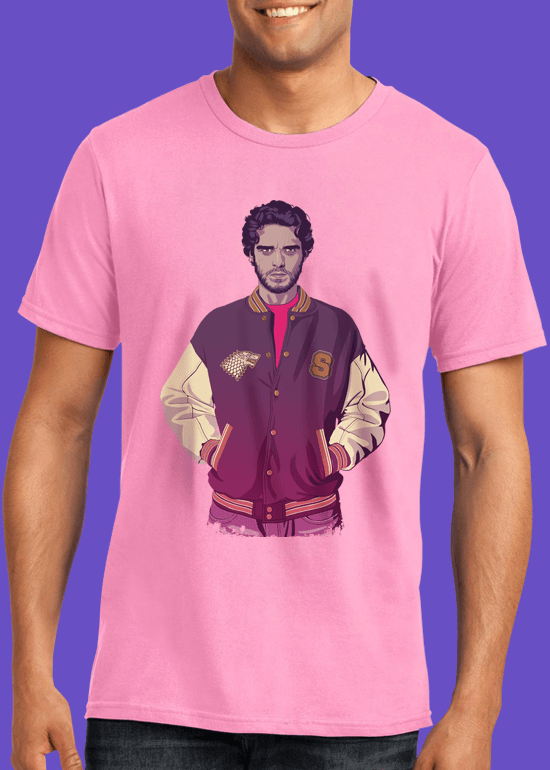 Mike Wrobel Shop 80/90s Thrones R. Strk T Shirt Man Charity Pink Small Medium Large X-Large 2X-Large