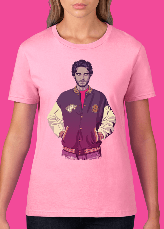 Mike Wrobel Shop 80/90s Thrones R. Strk T Shirt Woman Charity Pink Small Medium Large X-Large 2X-Large