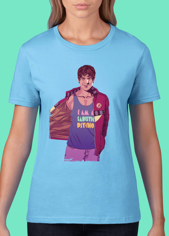Mike Wrobel Shop 80/90s Thrones Rams B. T Shirt Woman Light Blue Small Medium Large X-Large 2X-Large