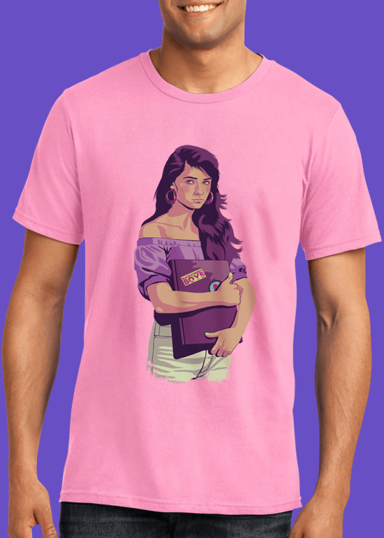 Mike Wrobel Shop 80/90s Thrones Sans Strk T Shirt Man Charity Pink Small Medium Large X-Large 2X-Large
