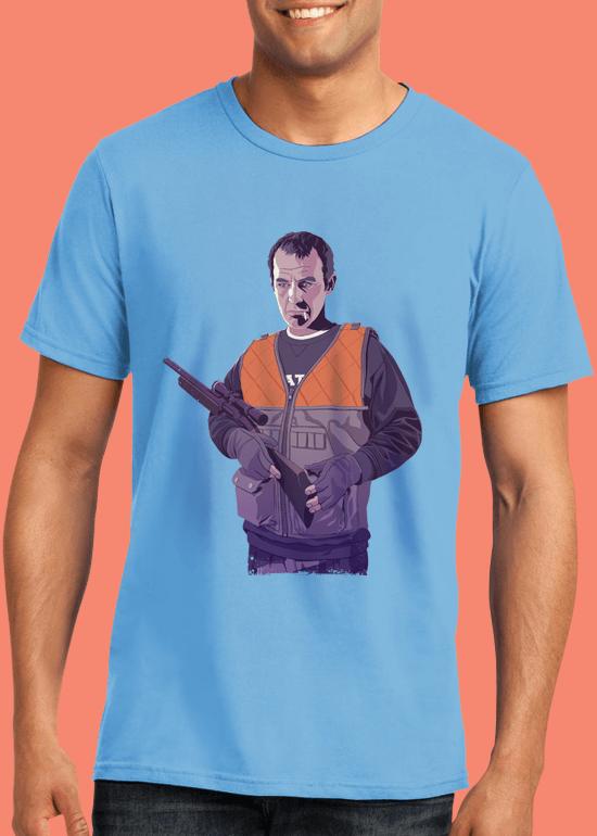 Mike Wrobel Shop 80/90s Thrones Stans B. T Shirt Man Light Blue Small Medium Large X-Large 2X-Large