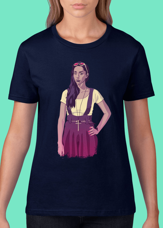 Mike Wrobel Shop 80/90s Thrones T. Strk T Shirt Woman Navy Blue Small Medium Large X-Large 2X-Large