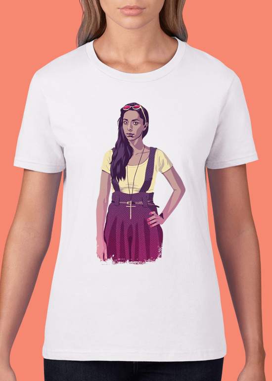 Mike Wrobel Shop 80/90s Thrones T. Strk T Shirt Woman White Small Medium Large X-Large 2X-Large