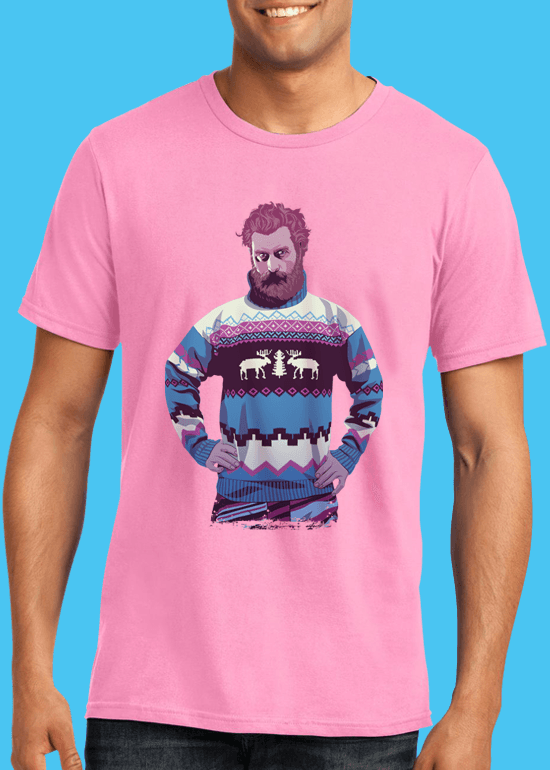 Mike Wrobel Shop 80/90s Thrones Trmd T Shirt Man Charity Pink Small Medium Large X-Large 2X-Large