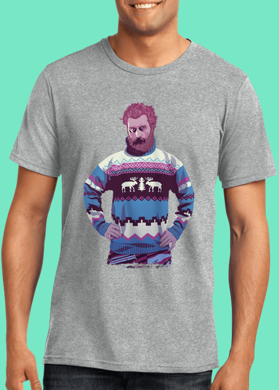 Mike Wrobel Shop 80/90s Thrones Trmd T Shirt Man Heather Grey Small Medium Large X-Large 2X-Large