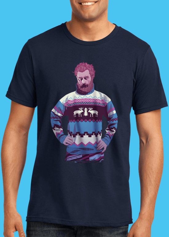 Mike Wrobel Shop 80/90s Thrones Trmd T Shirt Man Navy Blue Small Medium Large X-Large 2X-Large