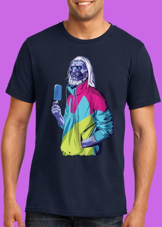 Mike Wrobel Shop 80/90s Thrones W WALKER T Shirt Man Navy Blue Small Medium Large X-Large 2X-Large