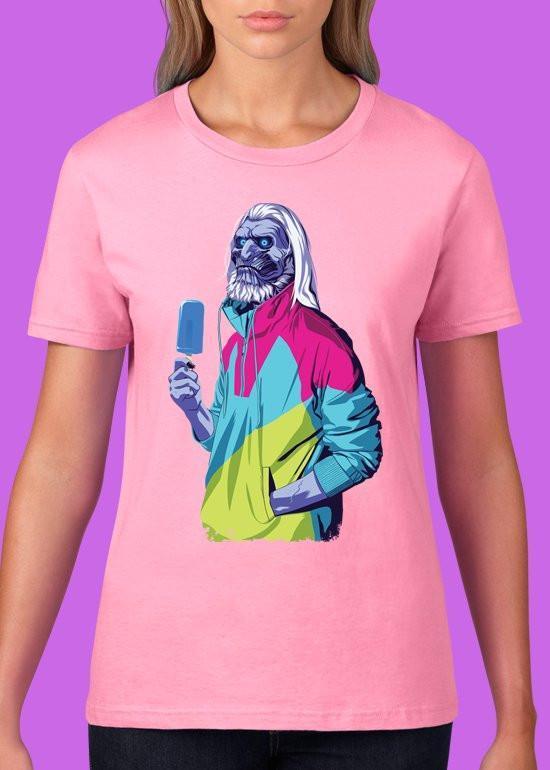 Mike Wrobel Shop 80/90s Thrones W WALKER T Shirt Woman Charity Pink Small Medium Large X-Large 2X-Large