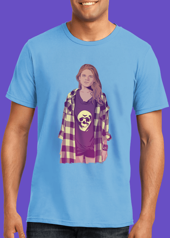 Mike Wrobel Shop 80/90s Thrones Ygrt T Shirt Man Light Blue Small Medium Large X-Large 2X-Large