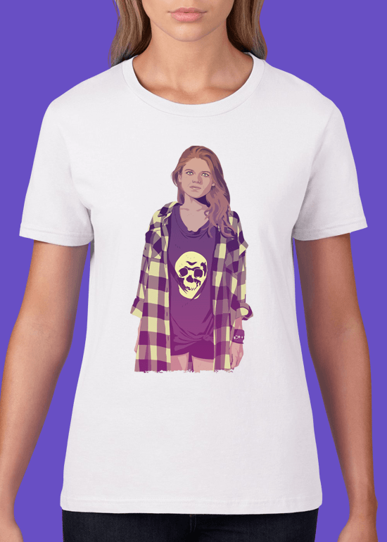 Mike Wrobel Shop 80/90s Thrones Ygrt T Shirt Woman White Small Medium Large X-Large 2X-Large