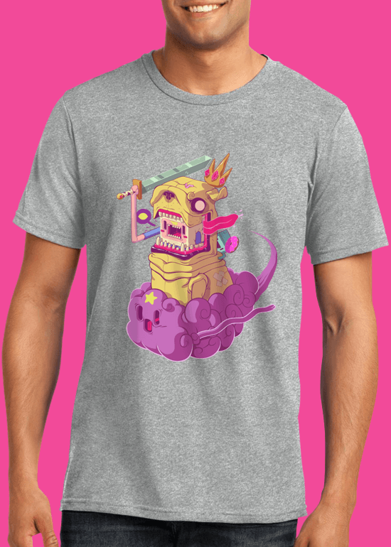 Mike Wrobel Shop Adventure Time T Shirt Man Heather Grey Small Medium Large X-Large 2X-Large