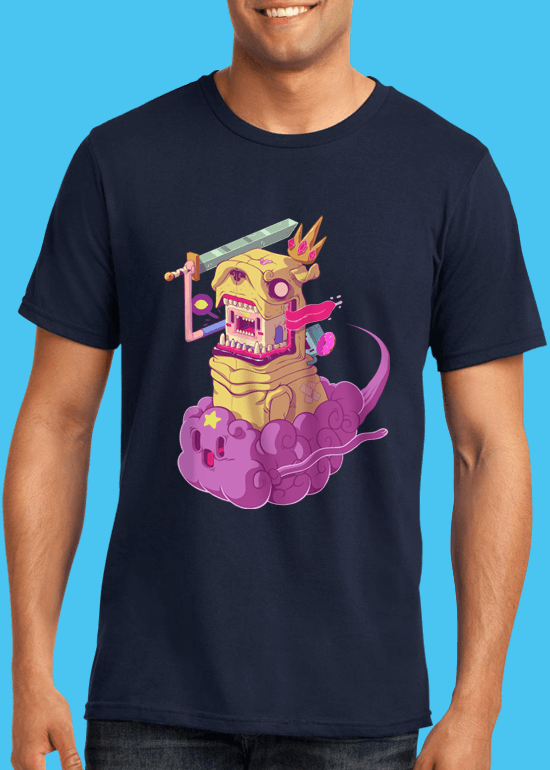 Mike Wrobel Shop Adventure Time T Shirt Man Navy Blue Small Medium Large X-Large 2X-Large