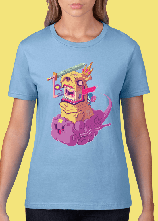 Mike Wrobel Shop Adventure Time T Shirt Woman Light Blue Small Medium Large X-Large 2X-Large