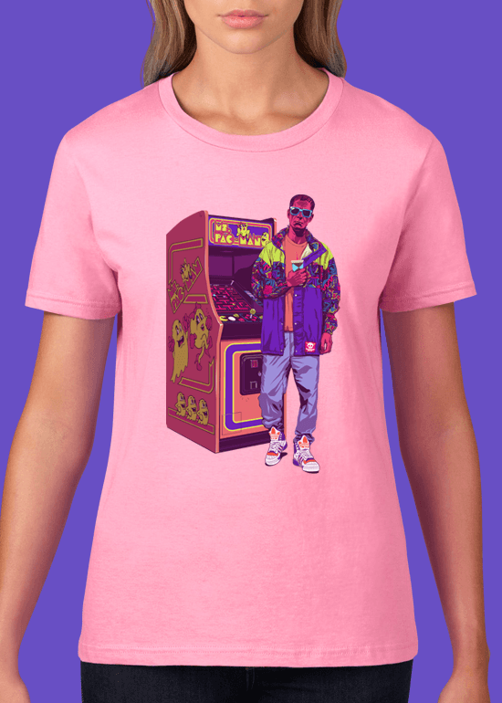 Mike Wrobel Shop Arcade Monster T Shirt Woman Charity Pink Small Medium Large X-Large 2X-Large