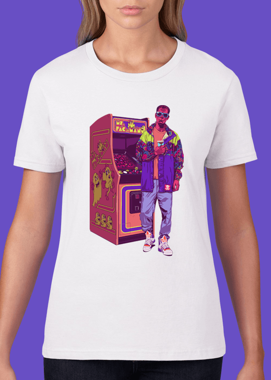 Mike Wrobel Shop Arcade Monster T Shirt Woman White Small Medium Large X-Large 2X-Large