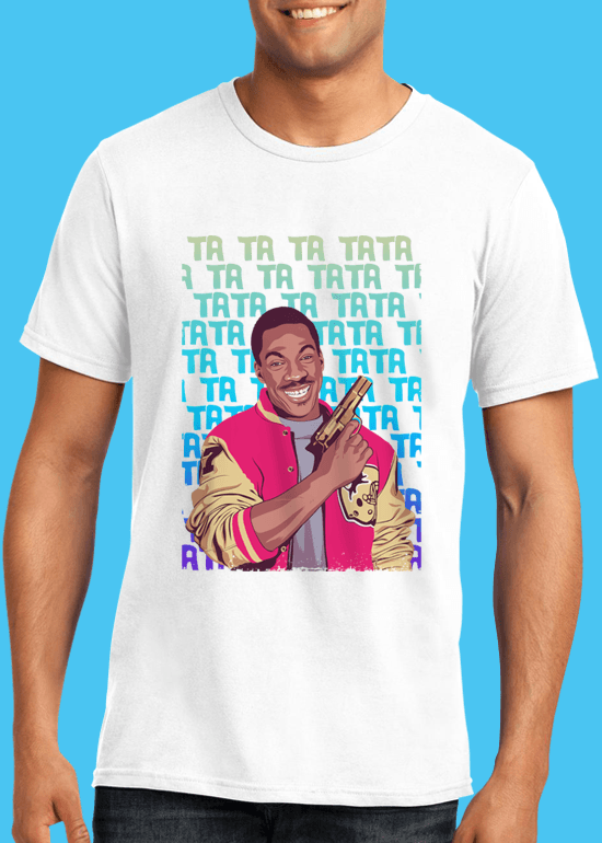 Mike Wrobel Shop Beverly Hills Cop T Shirt Man White Small Medium Large X-Large 2X-Large