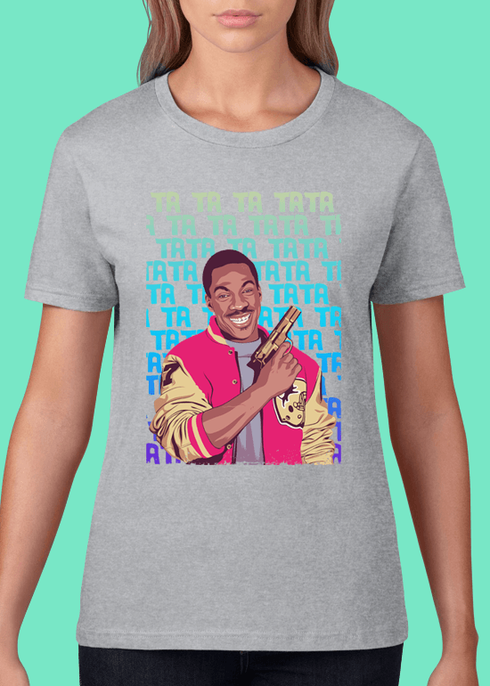 Mike Wrobel Shop Beverly Hills Cop T Shirt Woman Heather Grey Small Medium Large X-Large 2X-Large