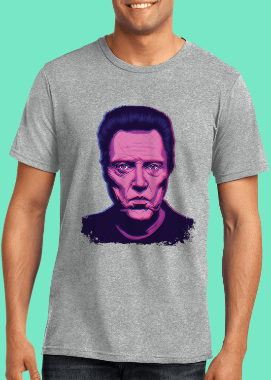 Mike Wrobel Shop Christopher Walken T Shirt Man Heather Grey Small Medium Large X-Large 2X-Large