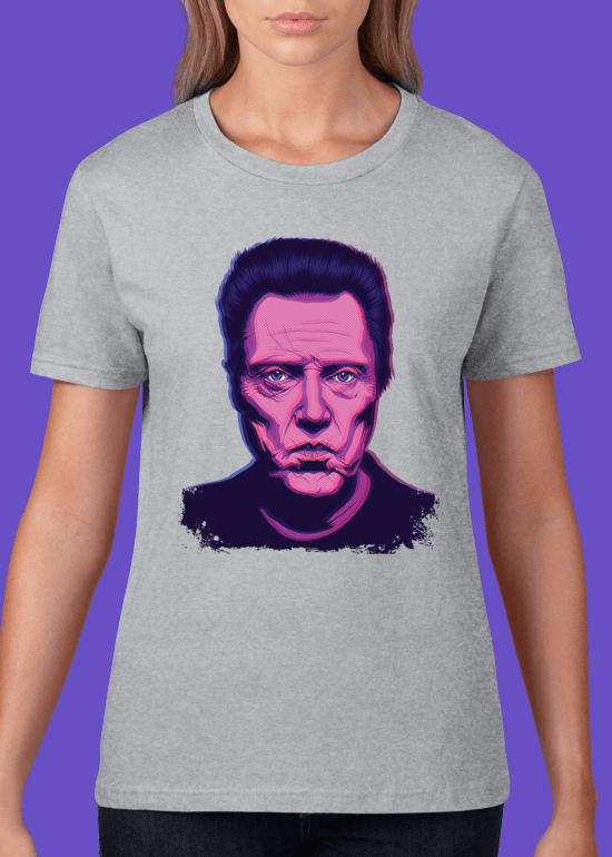 Mike Wrobel Shop Christopher Walken T Shirt Woman Heather Grey Small Medium Large X-Large 2X-Large