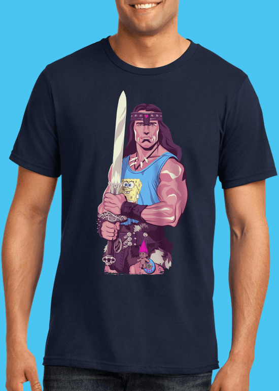 Mike Wrobel Shop Conan The Barbarian T Shirt Man Navy Blue Small Medium Large X-Large 2X-Large