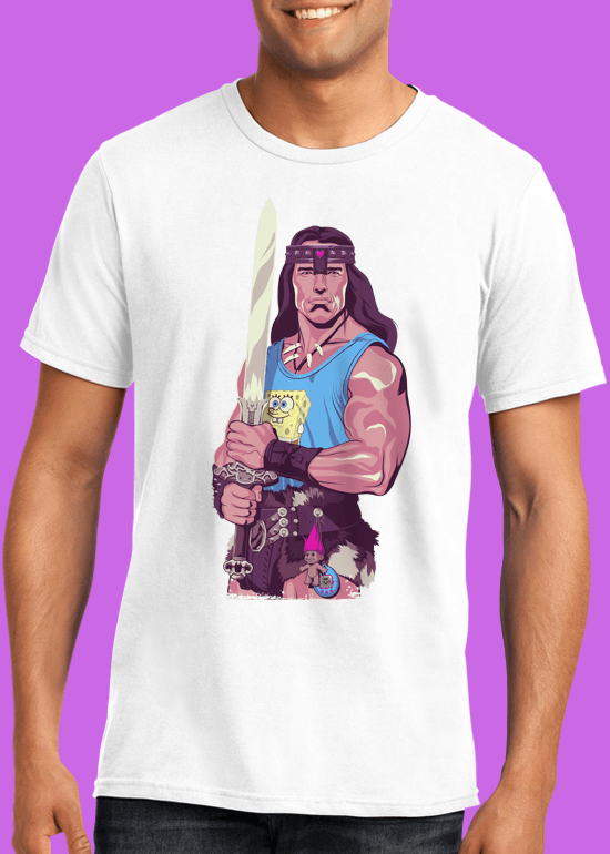 Mike Wrobel Shop Conan The Barbarian T Shirt Man White Small Medium Large X-Large 2X-Large